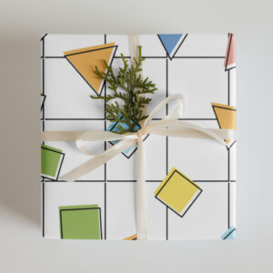 Shapes on Grid Wrapping Paper