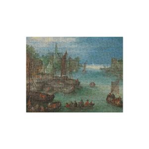 View of a City along a River by Jan Brueghel the Elder Puzzle