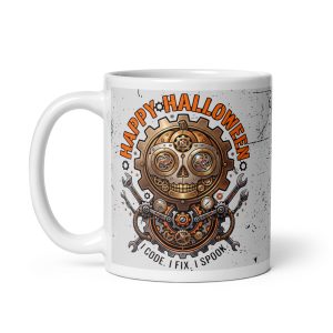 Halloween Engineering Mug – “I Code. I Fix. I Spook.”