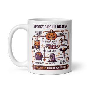 Halloween Electrical Engineering Mug – "Spooky Circuit Diagram"