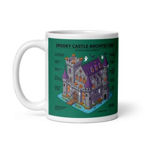 Halloween Architecture Mug – "Spooky Castle: An Architectural Design"